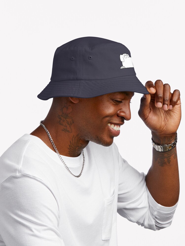 Brian Dog Peeker Cartoon Funny Bucket Hat Official Family Guy Merch